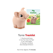 Tonies My First Farm Set, 3-Pack Soft Squeezable Audio Figurines with Cow, Pig, Horse, Silicone, Ages 1+