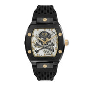 Philipp Plein PWBAA0521 Men's The $keleton Black IP 44mm Fashion Watch with Strap