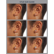 Brilliance Fine Jewelry Men's Black Plated Stainless Steel and Black Cubic Zirconia Square Cluster Stud Earrings, TS11697