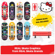 Tech Deck Powell Peralta Sk8shop Bonus Pack Fingerboard Skateboard Set, 8 Customizable Fingerboards with Ramp, Multicolor, 6076639