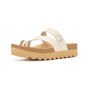Reef Vista Hi Layla Women's Sandals, Asymmetrical Strappy Synthetic Upper, Vintage, Size 10, CJ8961