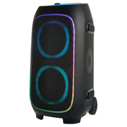 onn XL Wireless Party Speaker, 240W Power, Bluetooth, LED Lighting, IPX4 Water Resistant, 16-Hour Playtime, Black