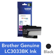 Brother LC3033BK Single Pack Super High-yield Black INKvestment Tank Ink Cartridge, Page Yield Up To 3,000 Pages