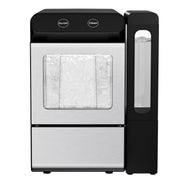 Simzlife Nugget Ice Maker Countertop, 26.5 lbs/24H, Self-Cleaning, 1.7 Qt Water Tank, Stainless Steel, Soft Chewable Pellet Ice, IM025-N