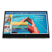 HP E14 G4 Portable Monitor, 14in IPS LCD, Full HD 1920 x 1080, 60Hz Refresh Rate, 400 Nit Brightness, USB-C Connectivity, Silver