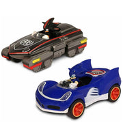 NKOK Sonic Transformed All-Stars Racing Pull Back Action Car Set, Sonic and Shadow, Blue and Black, 2-Pack
