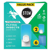 STEM 359058 Attracts & Traps Flying Insect Light Trap - 2 Devices +6 Refills Value Pack