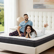 Edx 10 Inch Queen Hybrid Mattress with Individually Pocketed Springs, Memory Foam, Motion Isolation, Breathable Foam, Enhanced Edge Support