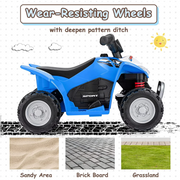 OLAKIDS Kids Ride On ATV 6V Electric Vehicle for Toddlers 4 Wheeler Battery, Blue