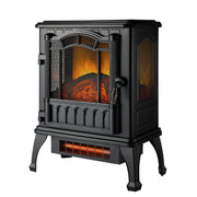 Mainstays SHAG-G24F New 2-Setting 3D Electric Stove Heater with Life-like Flame, Black