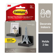 Command HOM23S-2ES Display Ledges, Slate, 2 display ledges, 8 medium strips