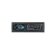 JENSEN MPR210 7 Character LCD Single DIN Car Stereo Receiver | Push to Talk Assistant | Bluetooth Hands Free Calling & Music Streaming | AM/FM Radio | USB Playback & Charging | Not a CD player