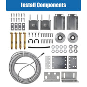 Monst Heavy Duty Telescopic Sliding Gate Opener Hardware Kit, Galvanized Metal, 32.8ft Cable