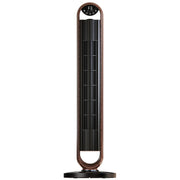 Better Homes & Gardens BH25426575110SH 40'' 5-Speed Oscillating Tower Fan with Remote Control, 3 Wind Modes, 12H Timer, Walnut & Black