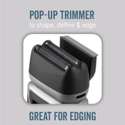Titanium Edge Beard & Body Compact Shaver - Men's Electric Groomer for Face, Neck & Body