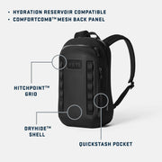 YETI Cayo 25L Backpack, Weather Resistant DryHide Shell, Adjustable Chest and Waist Straps, Breathable Mesh Back, Olive