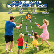 Hot Bee 2 in 1 Light-Up Bow and Arrow with Foam Dart Launcher, 2 LED Bows, 24 Sticky Arrows, 30 Foam Darts, Targets and Quivers for Kids Ages 5-12, 1666-15A