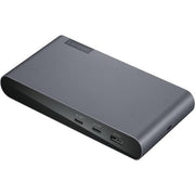 Lenovo USB-C Universal Business Dock, 65W Power Delivery, Dual 4K Monitor Support, 3 USB 3.2 Gen 2 Ports, 2 USB-C Ports, HDMI & DisplayPort, Storm Gray, 40B30090US