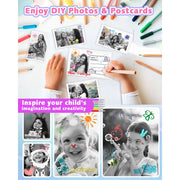Byserten ABS-681 Kids 8MP Instant Print Portable Digital Cameras, Age 6-12 Pink