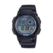 Casio Men's Quartz Digital Watch with Resin Strap, Black & Blue, Water Resistant, Model AE-1000W-2A2VCF
