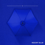 Best Choice Products 10ft Steel Market Patio Umbrella with Crank Handle, Push Button Tilt, 6 Ribs, Resort Blue, SKY6700