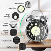 GPED Super Loud Alarm Clock for Heavy Sleepers, 4