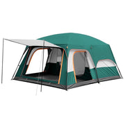 Mapskey 4 Person Camping Tent, Family Cabin Design, Mesh Door, Ventilation Windows, Green