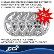 Coast to Coast Automotive Hubcaps, 18 Inch Chrome Plated Plastic, 5 Split Spoke, Set of 4, IWC47218C