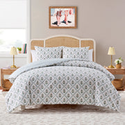 My Texas House Poppy Trellis King Comforter Set, 3-Piece, Reversible Green and Pink, 200-Thread-Count Cotton, Zipper Closure Shams, TRE-3CS-KING-WD-GRNPK