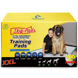 Tolobeve Dog Training Pads, XXL, 30 in x 36 in 100 Count Disposable Dog Puppy Pee Pads