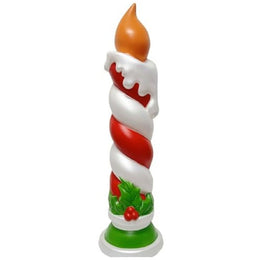 Fraser Hill Farm FFBM-1CND-MLT 40 Candle with Holly Blow Mold, Lighted Indoor & Outdoor Christmas Decoration, Vintage Seasonal Holiday Dcor with LED Lights, No
