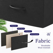 EDX Nightstand Tower 10 Drawer Dresser Fabric Black