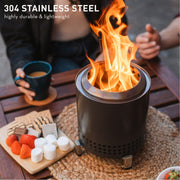 Solo Stove SSMESA-XL-ASH Mesa XL Tabletop Fire Pit with Stand - Ash