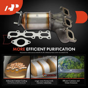 A-Premium APCCT757 Exhaust Manifold Catalytic Converter with Gasket Kit, Direct-Fit for Ford Explorer 2011-2012, Edge 2011-2014, Lincoln MKX 2011-2015, Stainless Steel, EPA Compliant