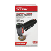 Hyper Tough 80070 Max Brushless 12V 1/4-inch Cordless Die Grinder with 1.5AH Lithium-Ion Battery and Charger