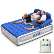 iDOO I-C-021-BU Queen Headboard Air Mattress, 18
