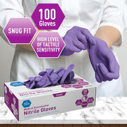 MedPride Nitrile Disposable Gloves, Powder-Free, Latex-Free, Textured Fingertips, Blue and Purple, Small, 1000-Pack