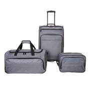 Protege 3-Piece Softside Luggage Set, 24-Inch Checked Luggage, 22-Inch Carry-On Duffel, Boarding Tote, Purple, PG-24-3PC2WPUR