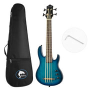 Batking Ukulele Bass Electric Ubass, 4 String Bass Ukelele Fretted with Gig bag in Blue