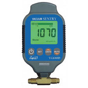 Supco Digital Vacuum Gauge, 0 to 19000 Microns, LCD Display with Backlight, Brass Construction, 1/4 in Flare Connection, Built-In Hanger, VG640D