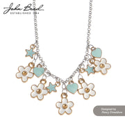32640464-05 JOHN BEAD SWEET PETITE CHARM SM FLOWER BLUE 10PC
