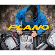 Plano Two-Tier Magnum Satchel XL Fishing Tackle Box, Sandstone Blue, Holds Four 3500 Prolatch Utility Boxes, 135010
