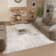 SUMLANS Area Rug, 5x7 Ultra-Thin Washable, Moroccan Boho Style, Geometric Pattern, Non-Slip Backing, Non-Shedding Carpet, Red