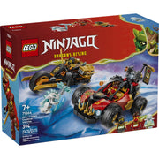 LEGO NINJAGO Kai and Cole's Combiner Vehicles Building Set, Transforming Off-Road Buggy and Motorcycle with 3 Minifigures, Ages 7+, 71864