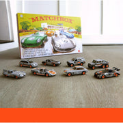 Mattel HPC03 Matchbox Cars, Set of 8 Die-Cast Cars in 1:64 Scale with Matchbox 70th Anniversary Finish