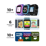 iTech Junior Kids Smartwatch with Camera, Audiobooks, Games, Aqua Case, Blue Sea Life Strap