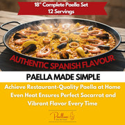 Paella Burner and Stand Set 12 Servings, 18 Inch Paella Pan