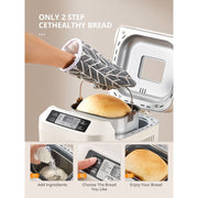 Reemix Bread Maker, 2lb Capacity, 12 Presets Including Gluten-Free, 13-Hour Delay Timer, Automatic Shut-Off, Black