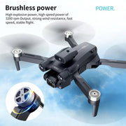 AUOSHI WWJ200000513 Drone with 4K Camera AUOSHI RC Quadcopter with High Speed Brushless Motor, Altitude Hold, Waypoint Fly, 2 Batteries, Carrying Case