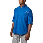 Columbia Tamiami II Long-Sleeve Button-Down Shirt - Vivid Blue - XLT